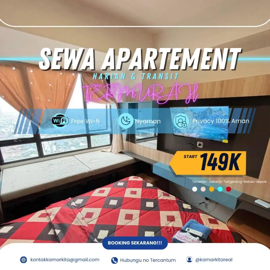 Sewa Apartemen URBANTOWN SERUA Harian/Transit Termurah Tangerang