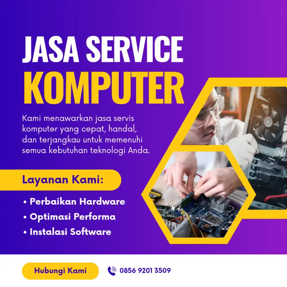 Service laptop, komputer, hp dan cctv