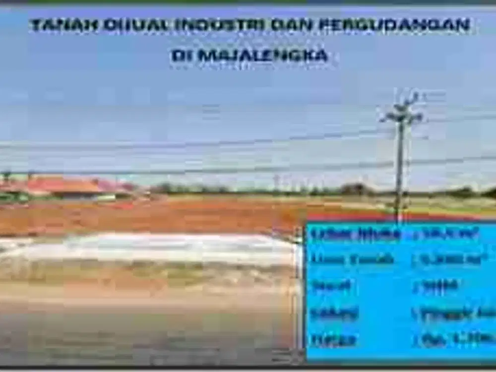Tanah industri dan pergudangan Majalengka