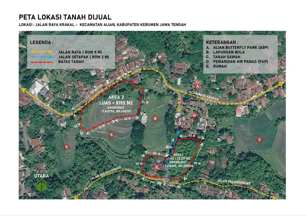 DIJUAL MURAH TANAH LUAS 2,3 HA DI KEBUMEN JATENG