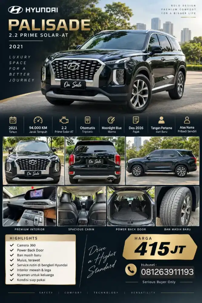 Dijual Hyundai Palisade 2021 (2.2 D)