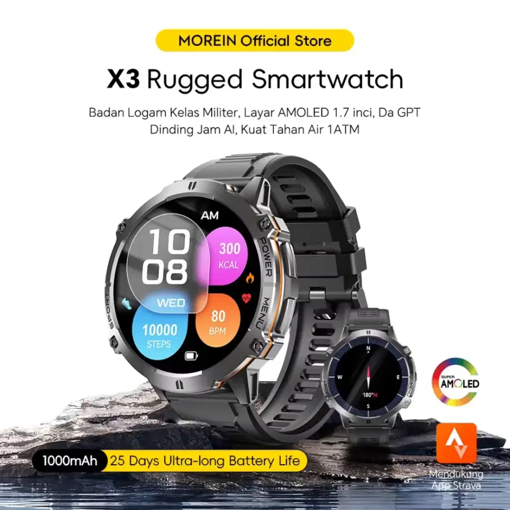 Jam tangan smartwatch rock X3 new segel