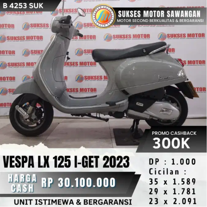 PIAGGIO VESPA MATIC LX 125 I-GET TH 2023 VESPA LX125 UNIT BERGARANSI