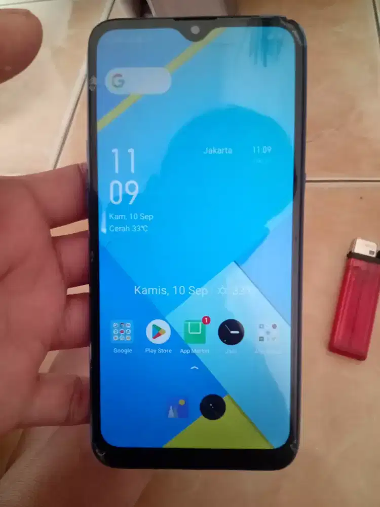 Hp realme c2 ram 2/32 retak