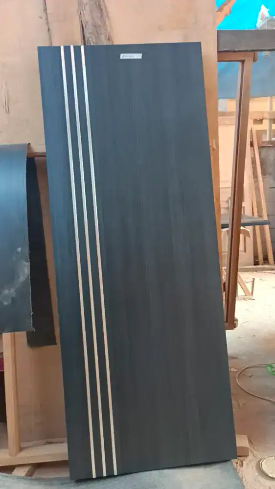 Pintu triplek lapis melaminto, hpl, teakwood