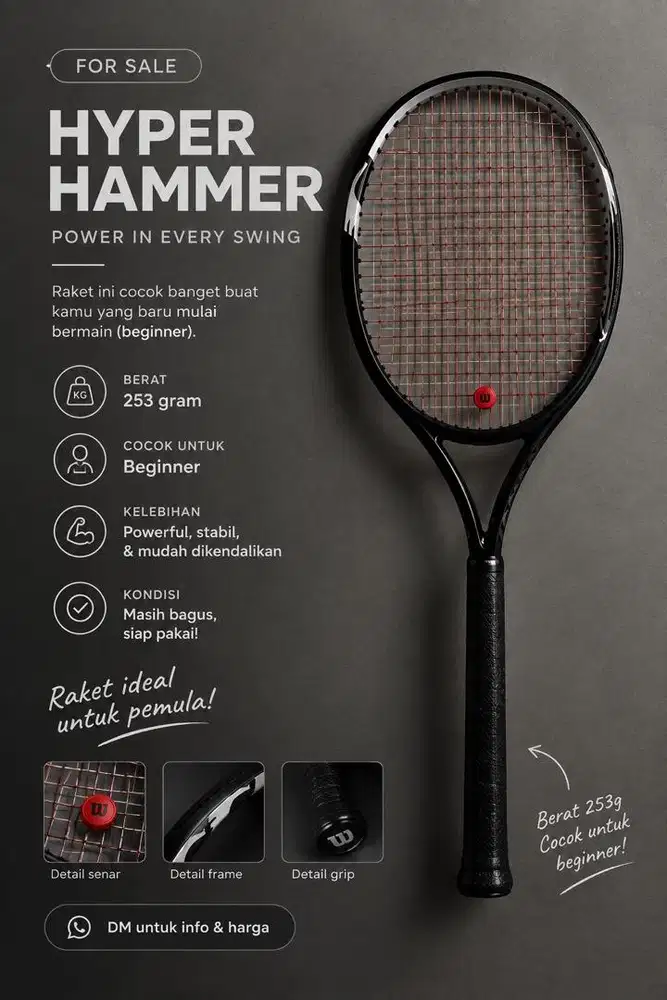 WTS RACKET WILSON HYPER HAMMER
