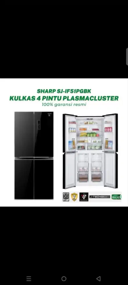 Kulkas sharp 51pg BISA KREDIT BUNGA 0% SYARAT KTP SAJA