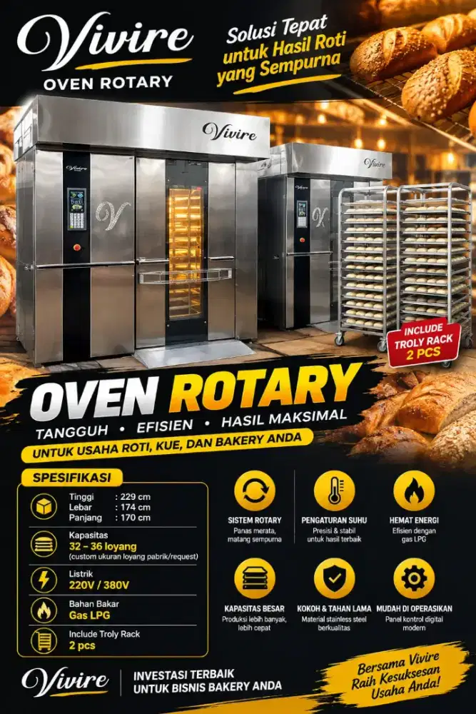 Oven ROTARY serbaguna