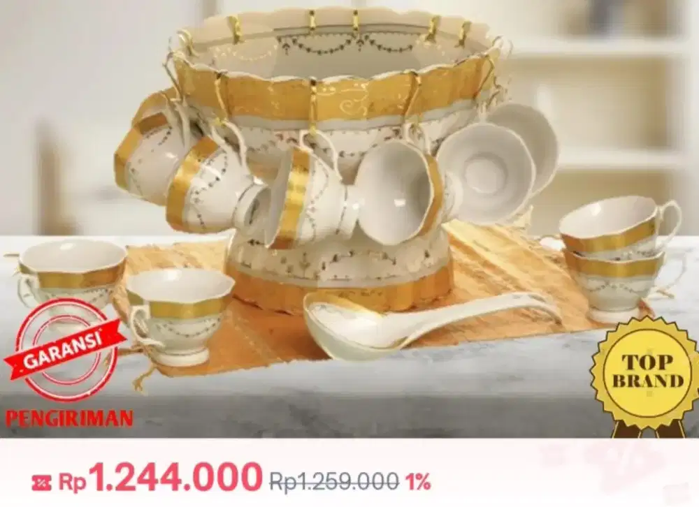 Dijual 1 set  wadah Es Buah Dan cangkirnya  VICENZA