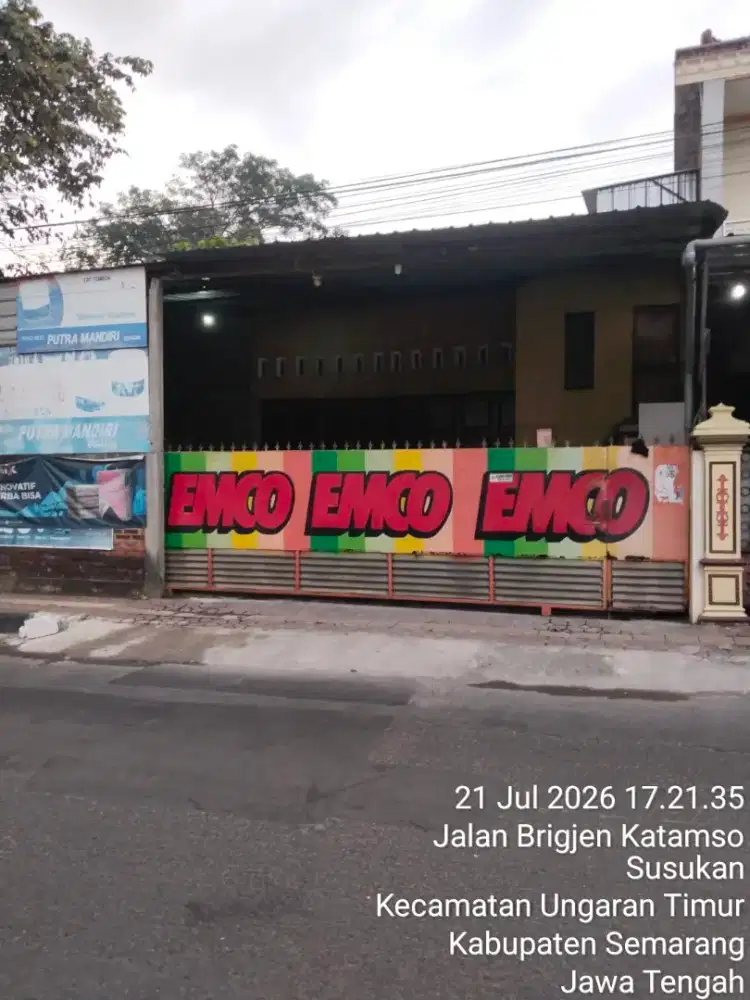 Di jual tanah dan bangunan ( gudang)