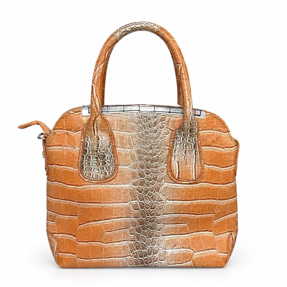Tas Wanita Croco Premium Cokelat Elegan