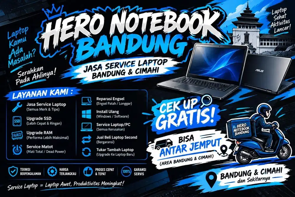 Jasa service laptop bisa antar jemput
