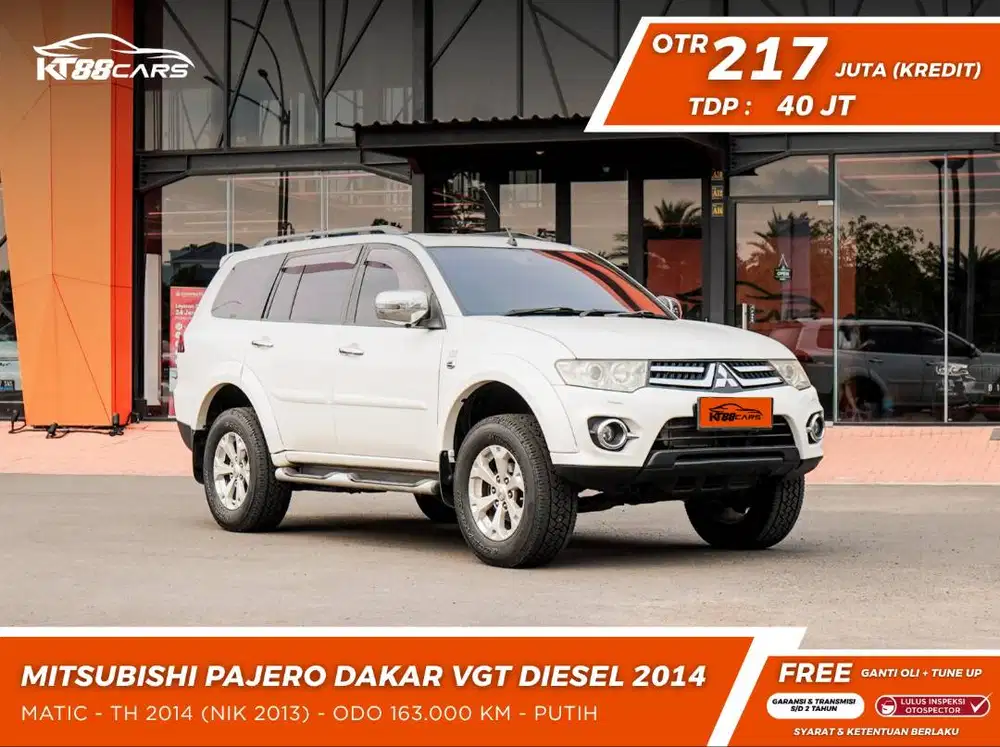 Mitsubishi Pajero Dakar VGT Diesel 2013 pemakaian 2014 putih matic
