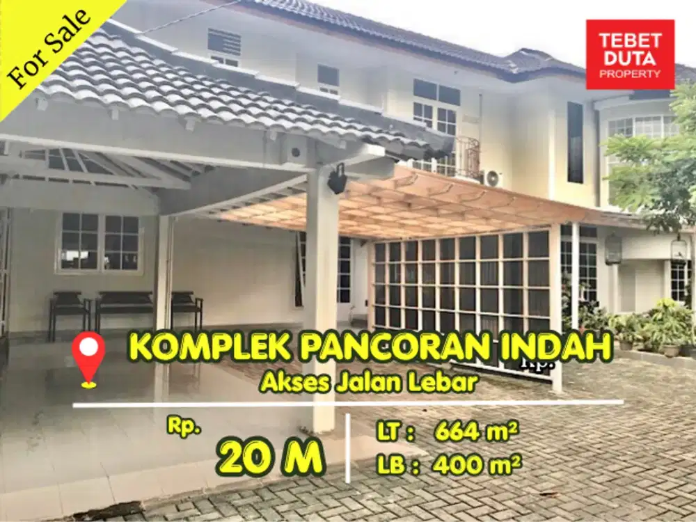 Dijual Rumah Asri Komplek Pancoran Lokasi Strategis Tenang Jalan Lebar (BU)