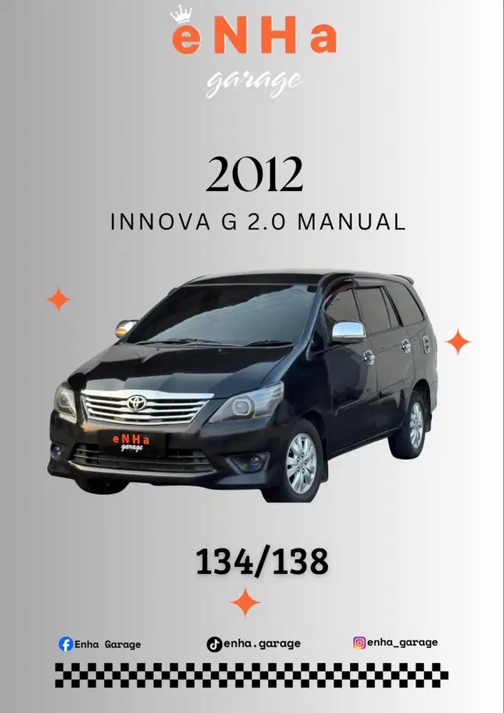Toyota Grand Innova G 2.0 manual 2012 istimewa..