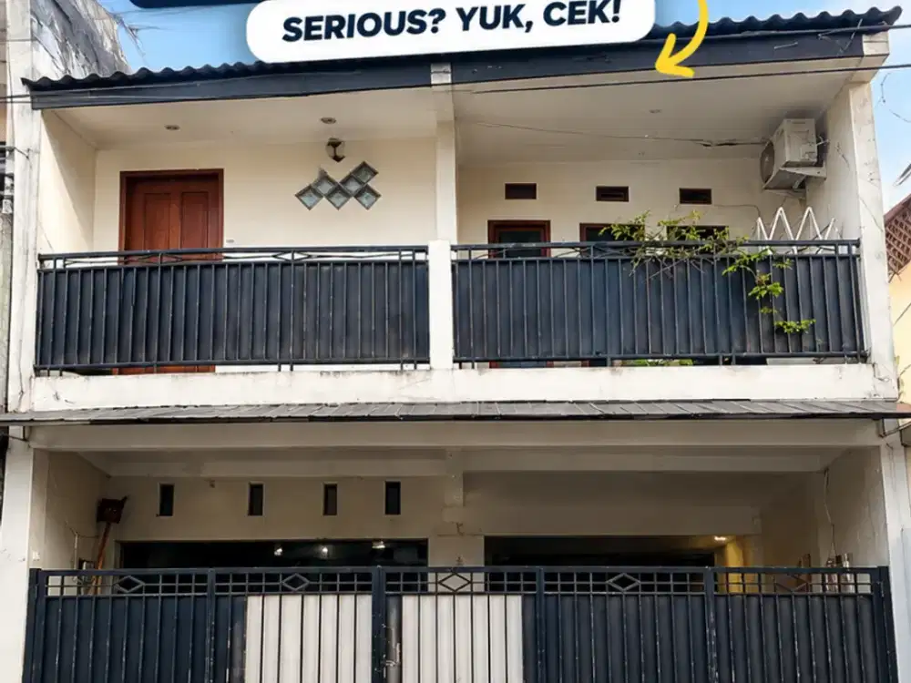Rumah 2 Lantai 6 Kamar Tidur di Rawamangun Rp1,6 M