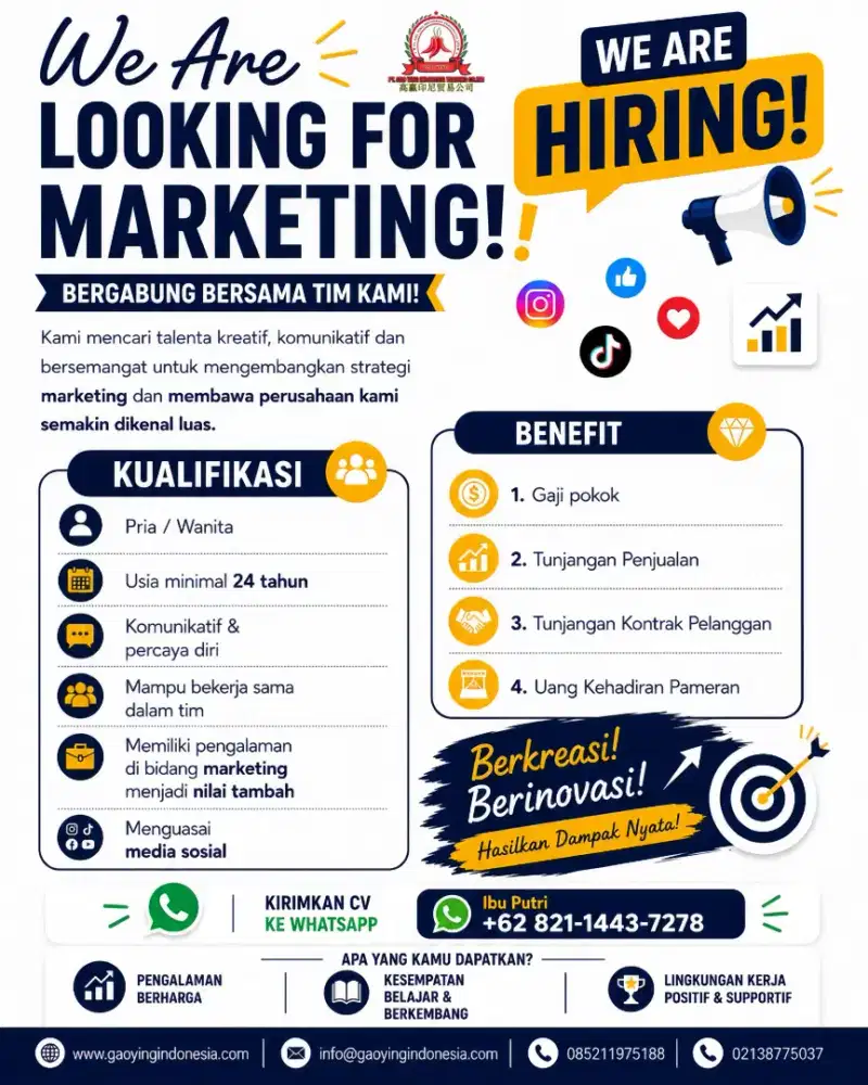 JOIN OUR TEAM - [MARKETING STAFF]