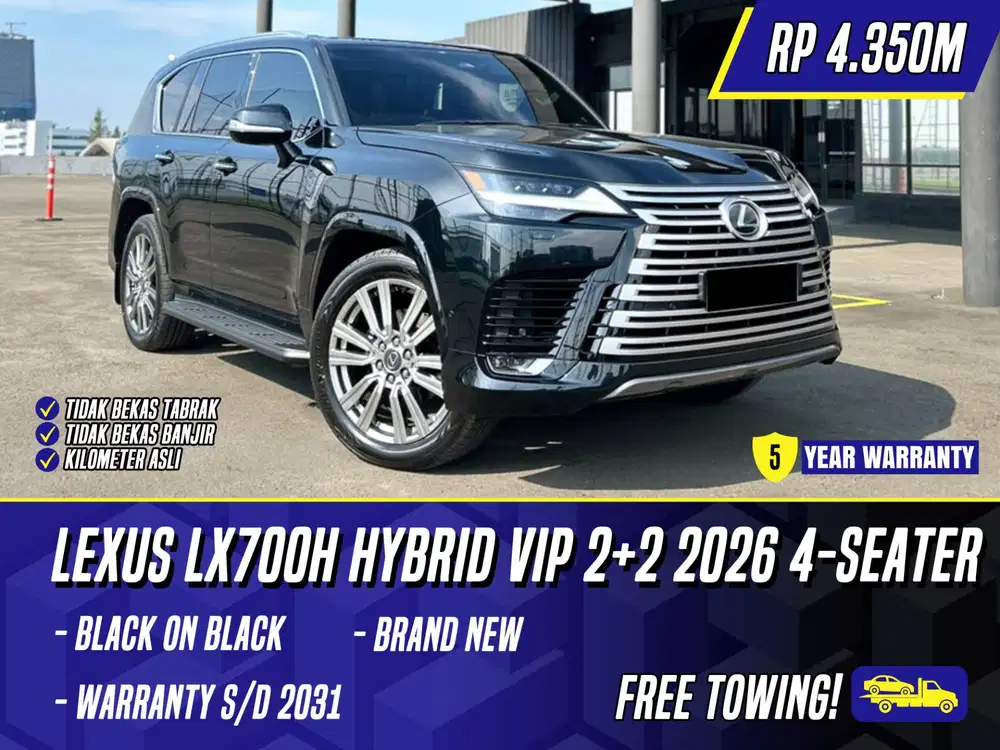 Lexus LX700h Hybrid VIP 2+2 2026 4 Seater Black Hitam LX 700h LX700 h