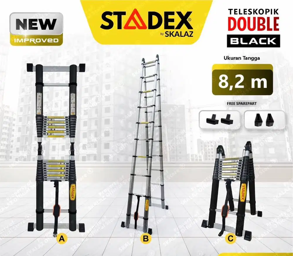 Jual tangga teleskopik double