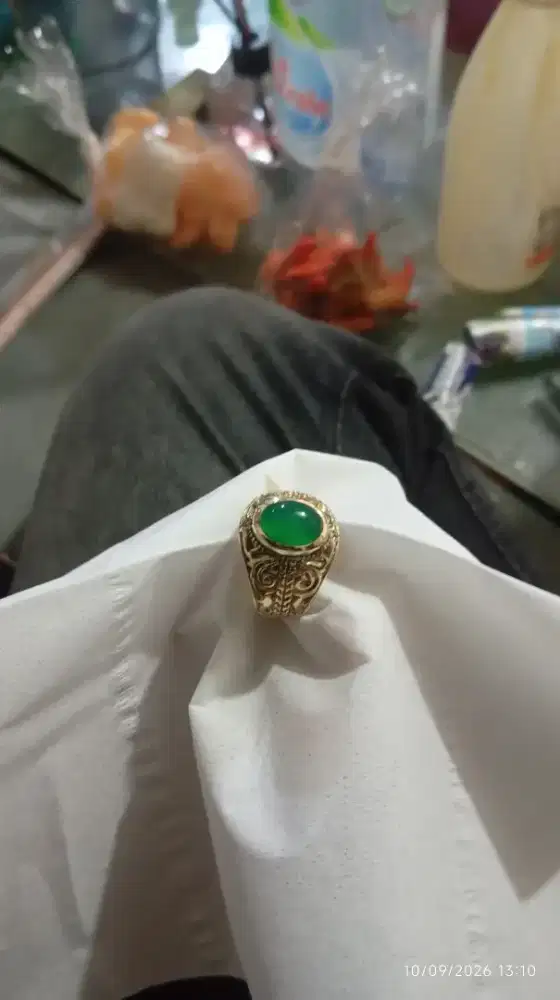 Cincin kunsar batu hijau garut