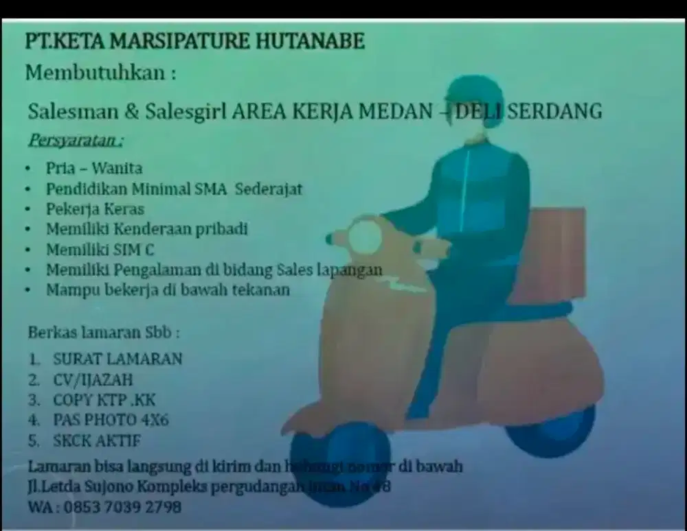 SALES horeka minuman