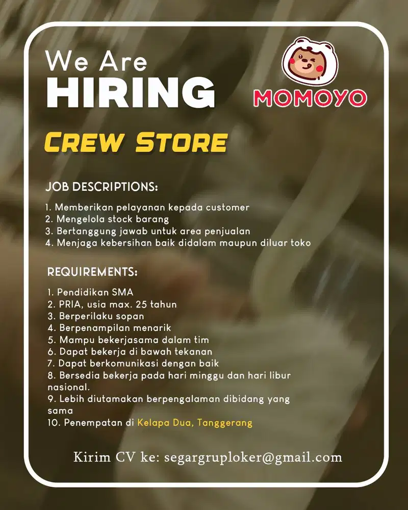 Crew Store Kelapa Dua Tangerang