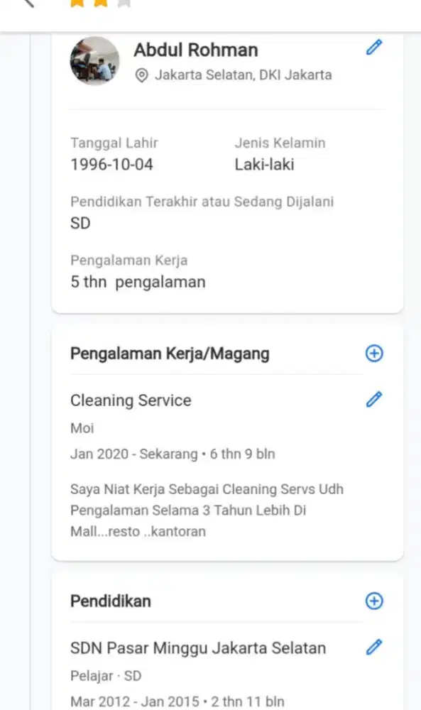 Mencari pekerjaan