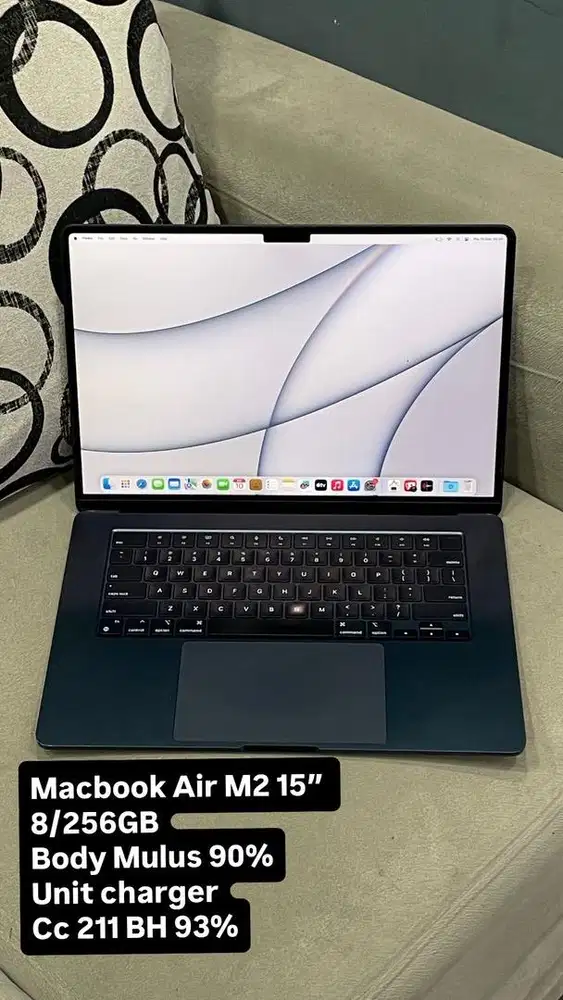 Macbook Air M2 15” 8/256GB Midnight