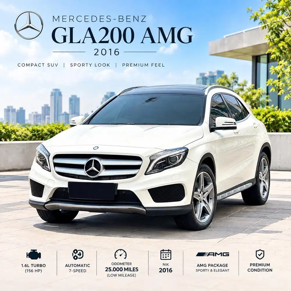 Mercedes Benz GLA200 AMG Line 2016 Odometer 25rb Garansi 1 Tahun