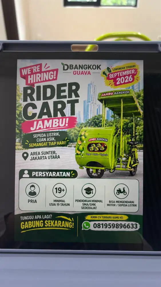 Rider Jambu Sepeda Listrik DBangkok Sunter Jakut