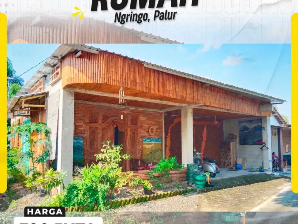 DIJUAL RUMAH ETNIK NUSANTARA NUANSA KAYU ASRI & NYAMAN DI NGRINGO PALUR