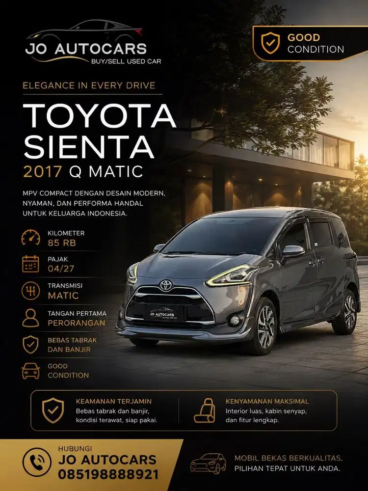 Low km !! Toyota Sienta Q 2017 matic gresh Brv E mobilio Rs veloz rush