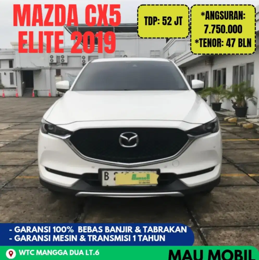 Mazda CX5 Elite 2019/2020 Putih, KM 59rb, Pajak Panjang