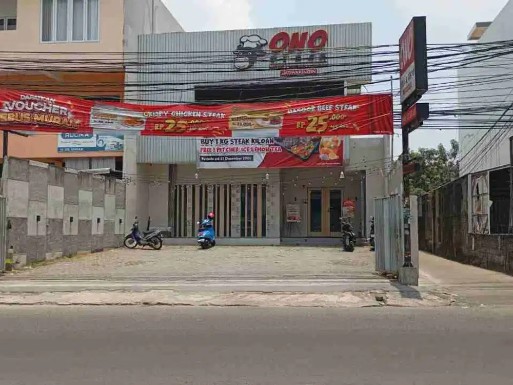 ruko luas pinggir jalan raya jatiwaringin bekasi