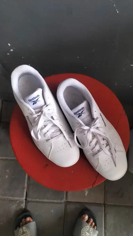 Sepatu Casual Reebok Court Clean White Gum Size 42 Original Second