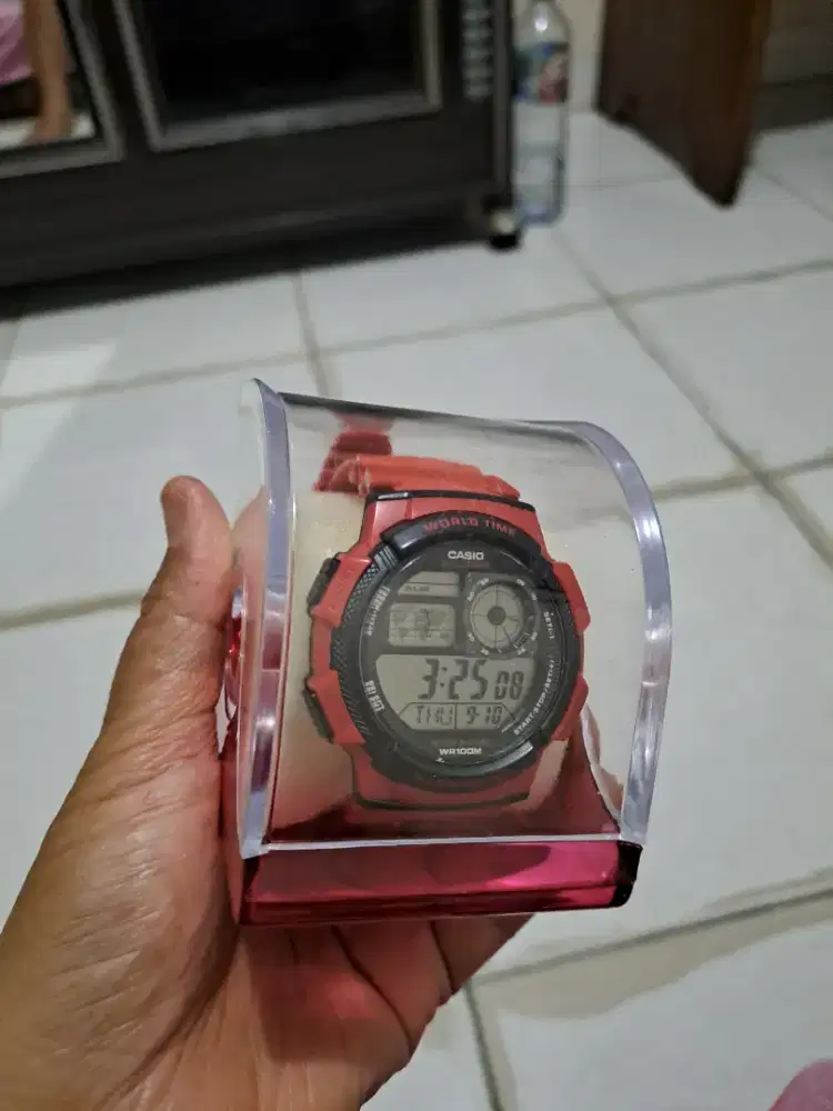 Jam tangan casio original warna merah