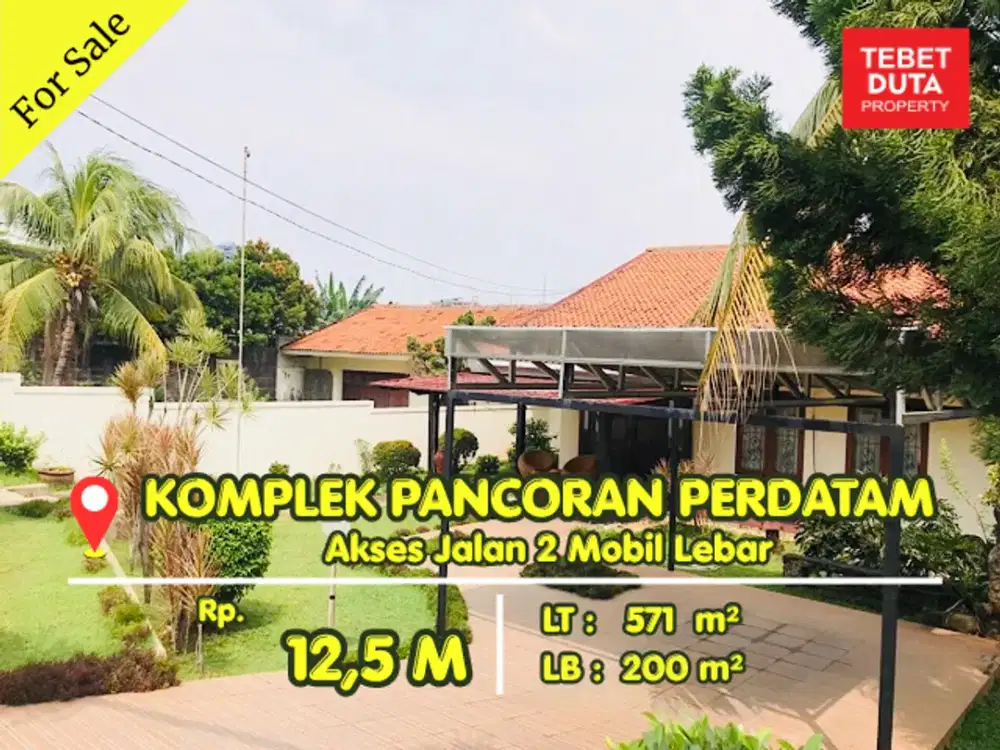 Dijual Rumah Pancoran Lokasi Strategis Nyaman Jalan 2 Mobil Lebar