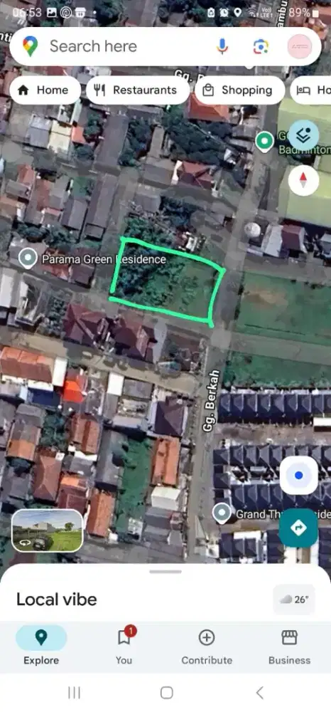 Dijual Tanah Daerah Cibinong (Depan GOR 88)