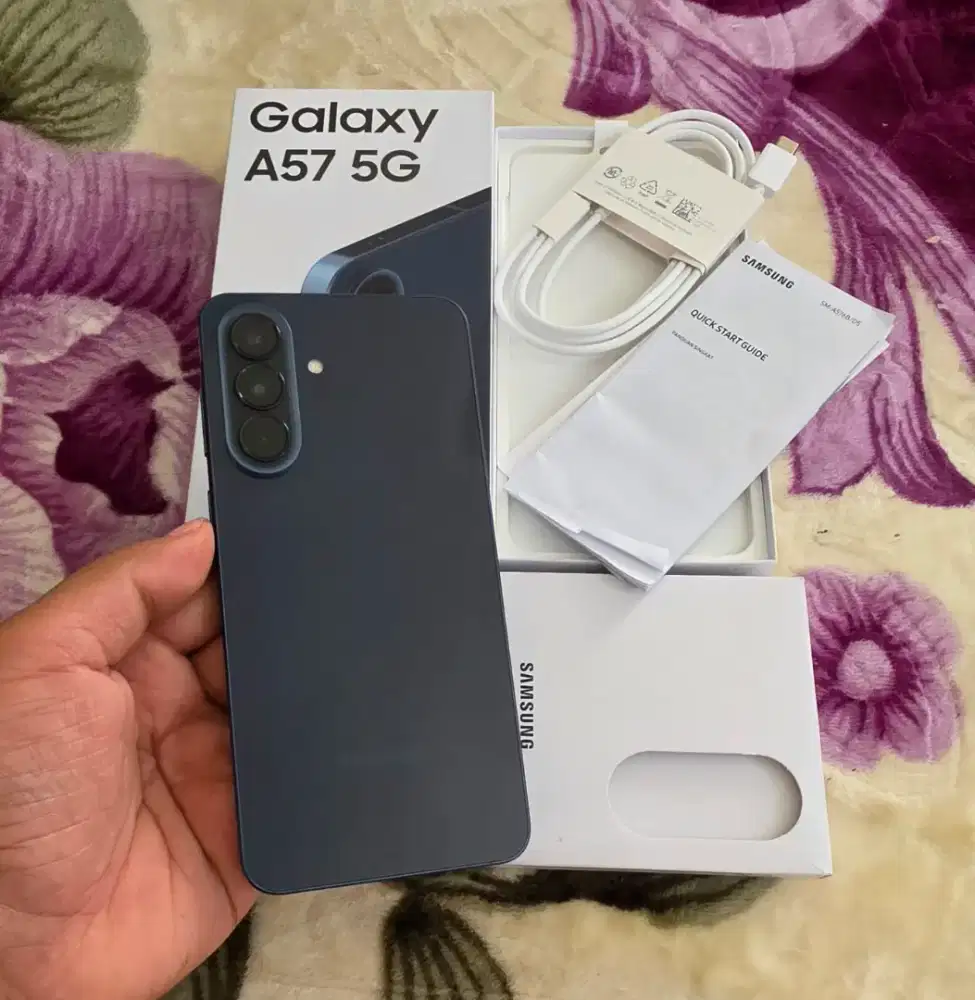 Samsung A57 ram 8/256gb garansi 18-05-2027 mulus like new fulset ori
