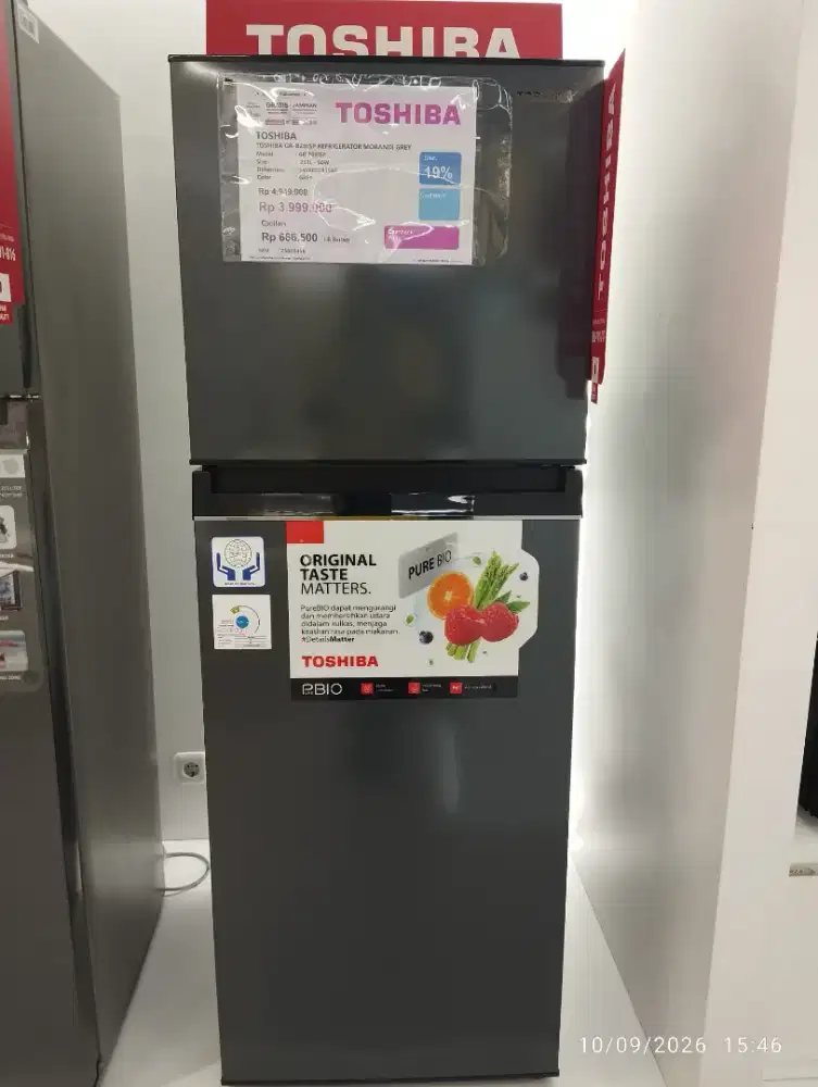 TOSHIBA KULKAS 2 PINTU GR-281SP