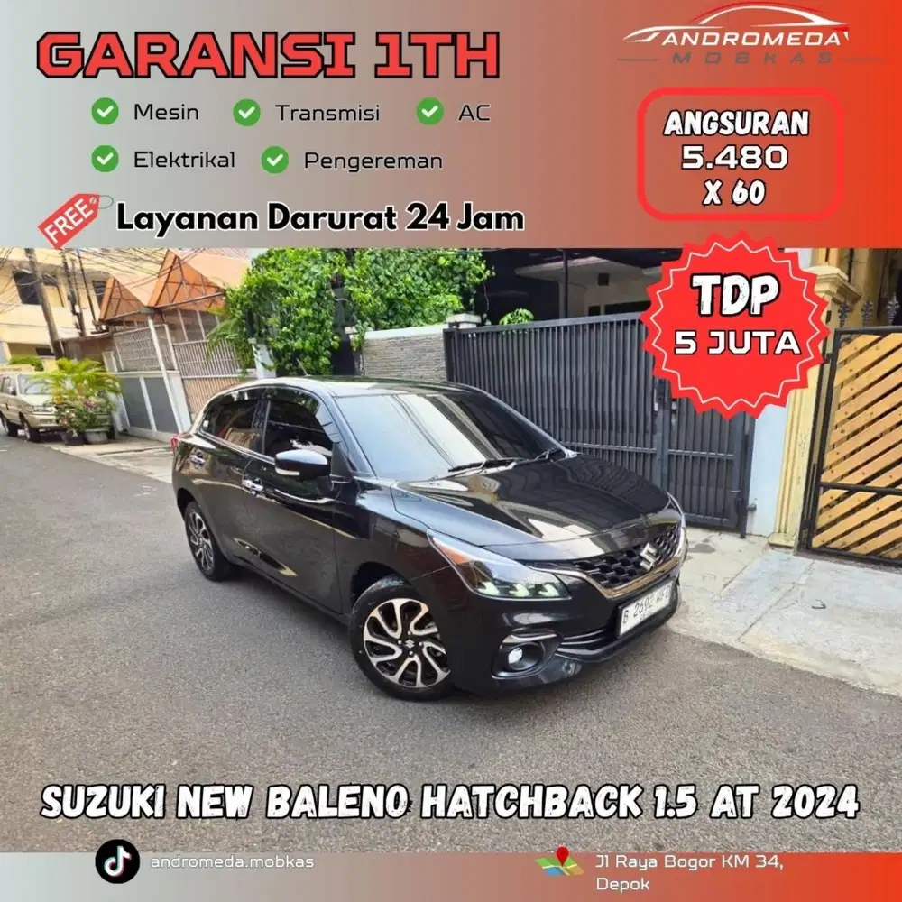 TDP TERMURAH 5 JT SUZUKI NEW BALENO 1.5 HATCHBACK AT 2024 ISTIMEWA