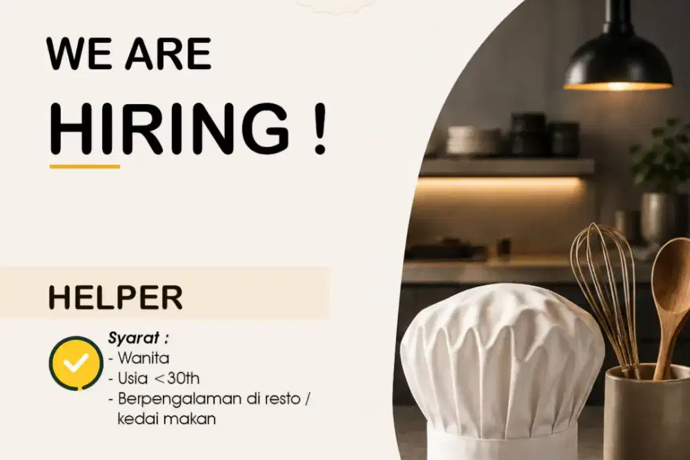 LOKER HELPER / PELAYAN