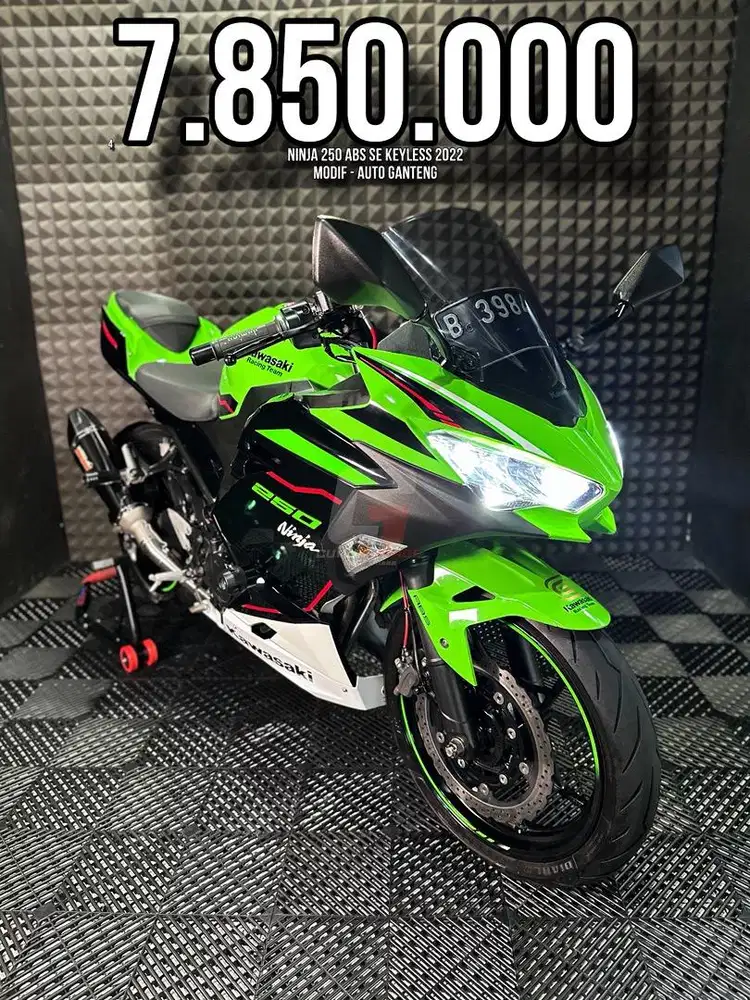 NINJA 250 ABS KEYLESS 2022 MODIF LOW KM PAJAK ON RAWATAN SUPERB UNIT