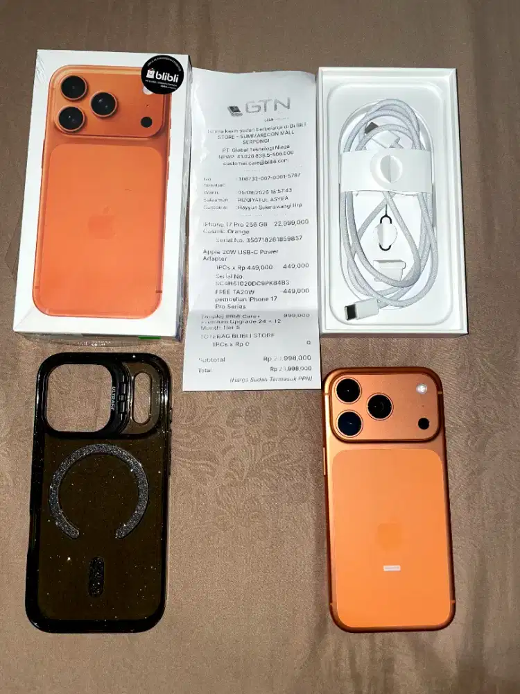 IPHONE 17 PRO 256 LIKE NEW ( GARANS PREMIUM BLIBLI 3 TAHUN )