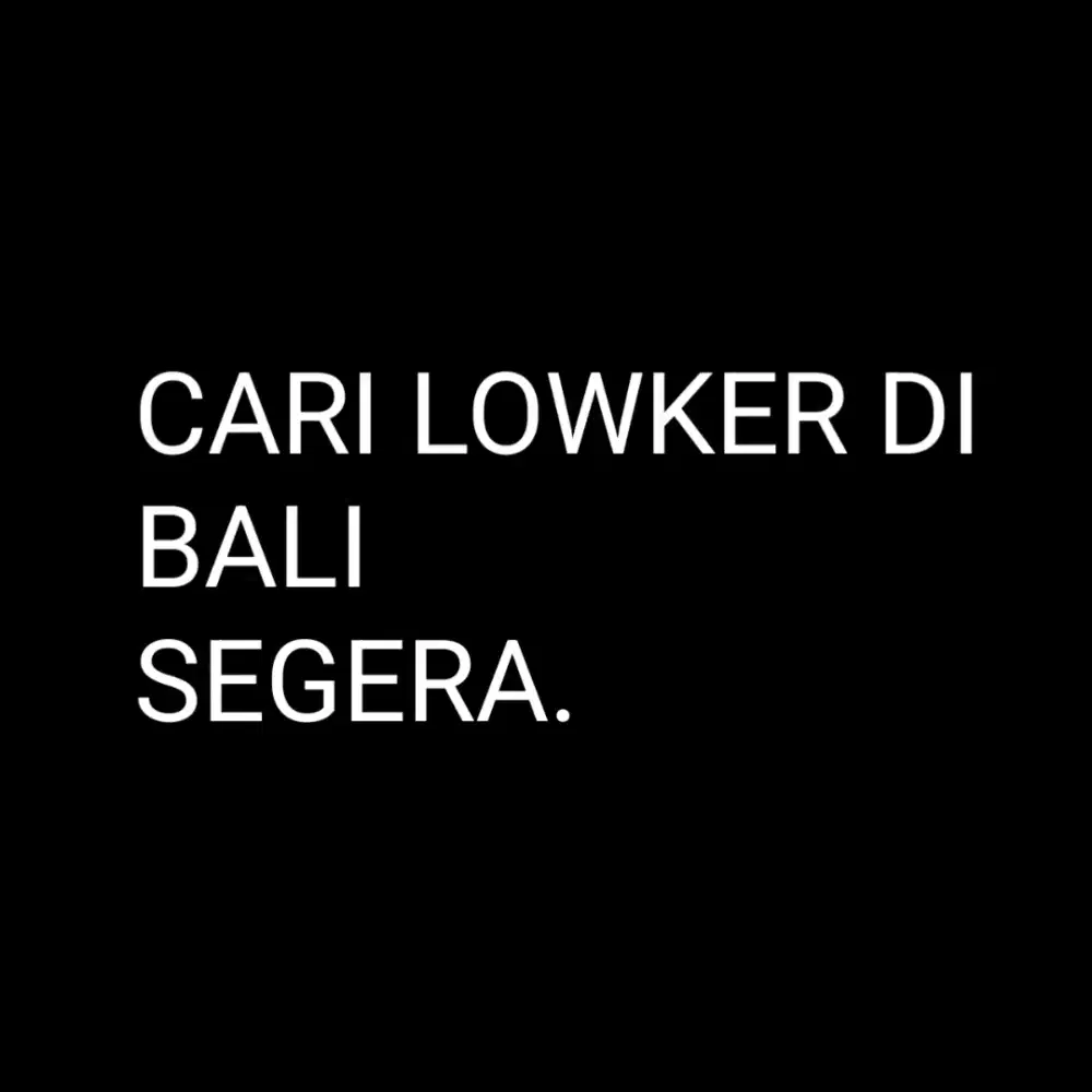 saya sedang mencari kerja di bali