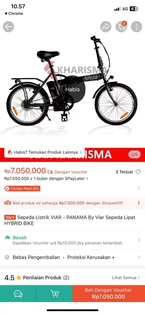 Sepeda Listrik Lipat Viar Panama
