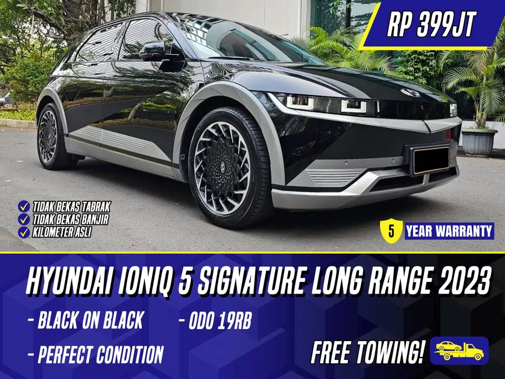 Hyundai Ioniq 5 Signature Long Range 2023 Black Hitam EV Ioniq5