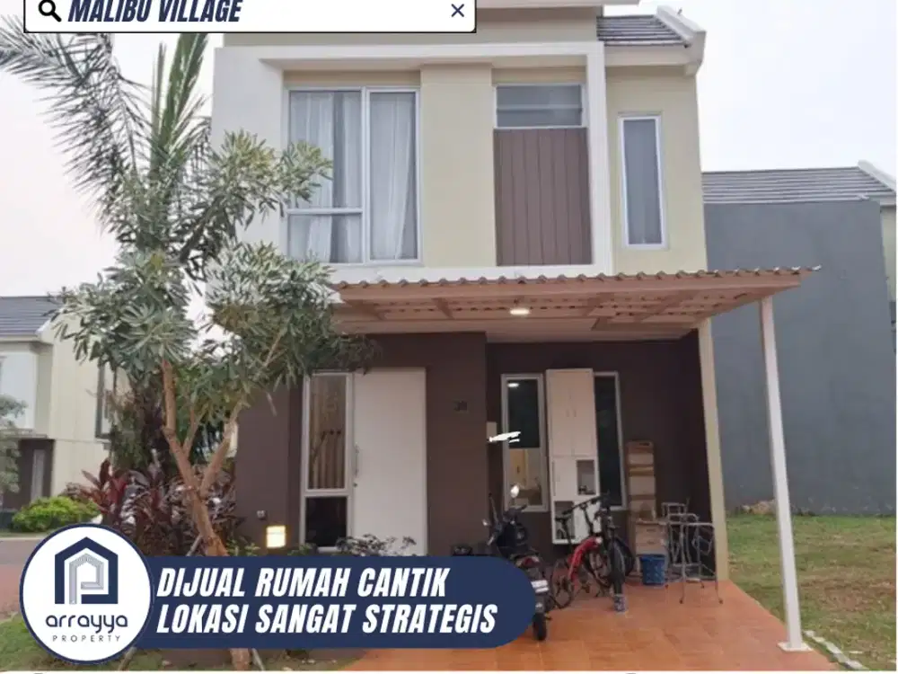DIJUAL RUMAH CANTIK 2 LANTAI SIAP HUNI DI MALIBU VILLAGE BSD (ENB251)