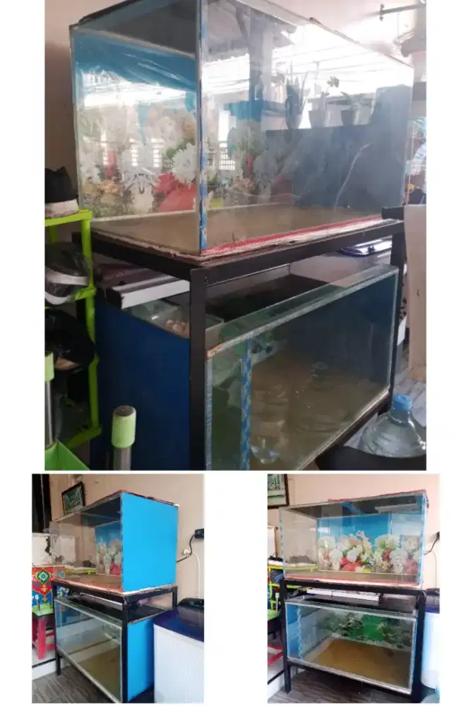 Akuarium 2 susun uk besar