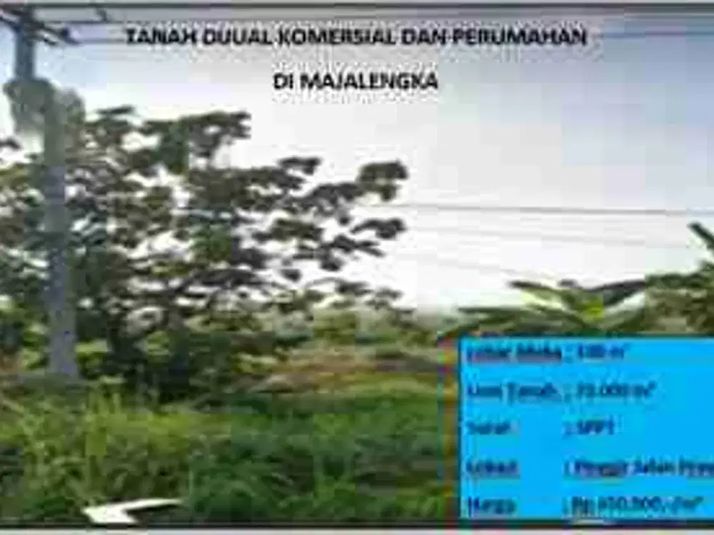 Tanah komersial dan pemukiman majalengka